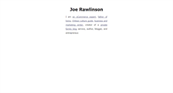 Desktop Screenshot of joerawlinson.com