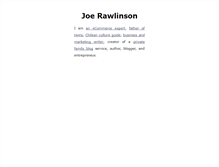 Tablet Screenshot of joerawlinson.com